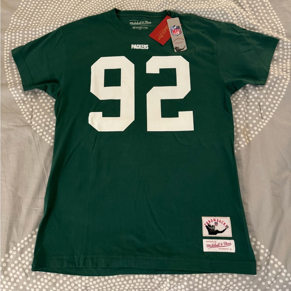 Green Bay Packers Reggie White - Mitchell & Ness Throwback Tee NWT - Small